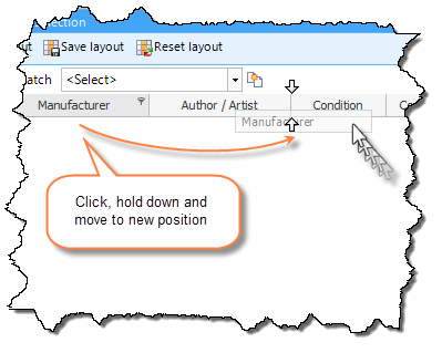 Move columns with the mouse